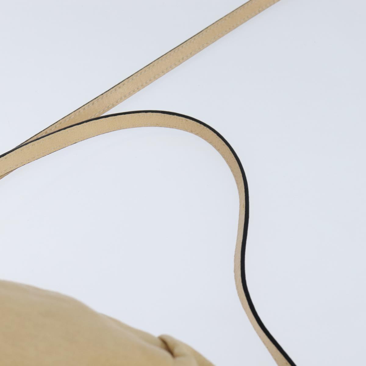 Chloe Hand Bag Leather 2way Beige Gold Auth BA7370