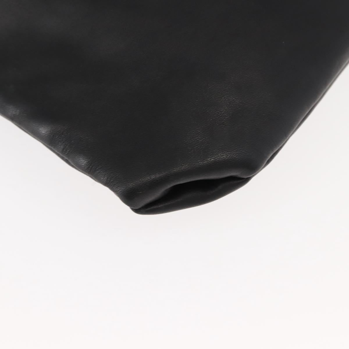 LOEWE Anagram Tote Bag Leather Black Gold Auth BA7376