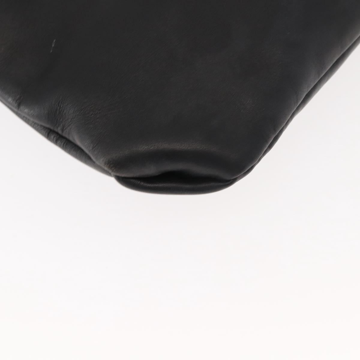 LOEWE Anagram Tote Bag Leather Black Gold Auth BA7376