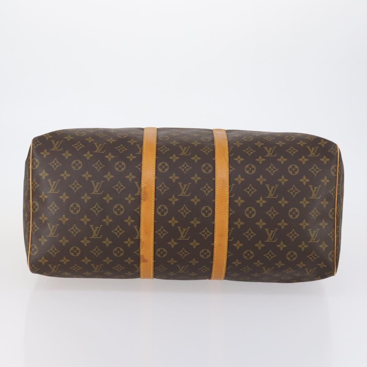 LOUIS VUITTON Monogram Keepall 55 Boston Bag M41424 LV Auth BA7412