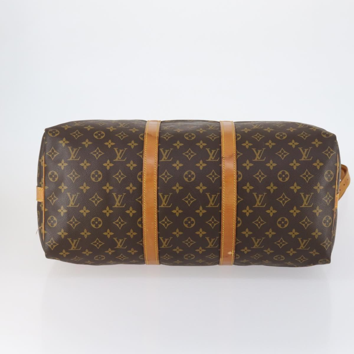 LOUIS VUITTON Monogram Keepall Bandouliere 50 Boston Bag M41416 LV Auth BA7413