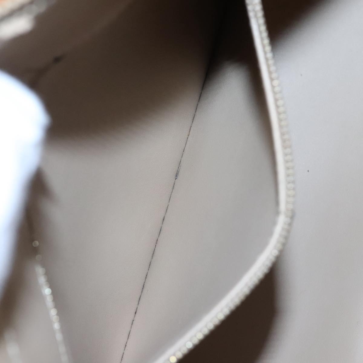 LOUIS VUITTON Monogram Vernis Houston Hand Bag Beige M91004 LV Auth BA742