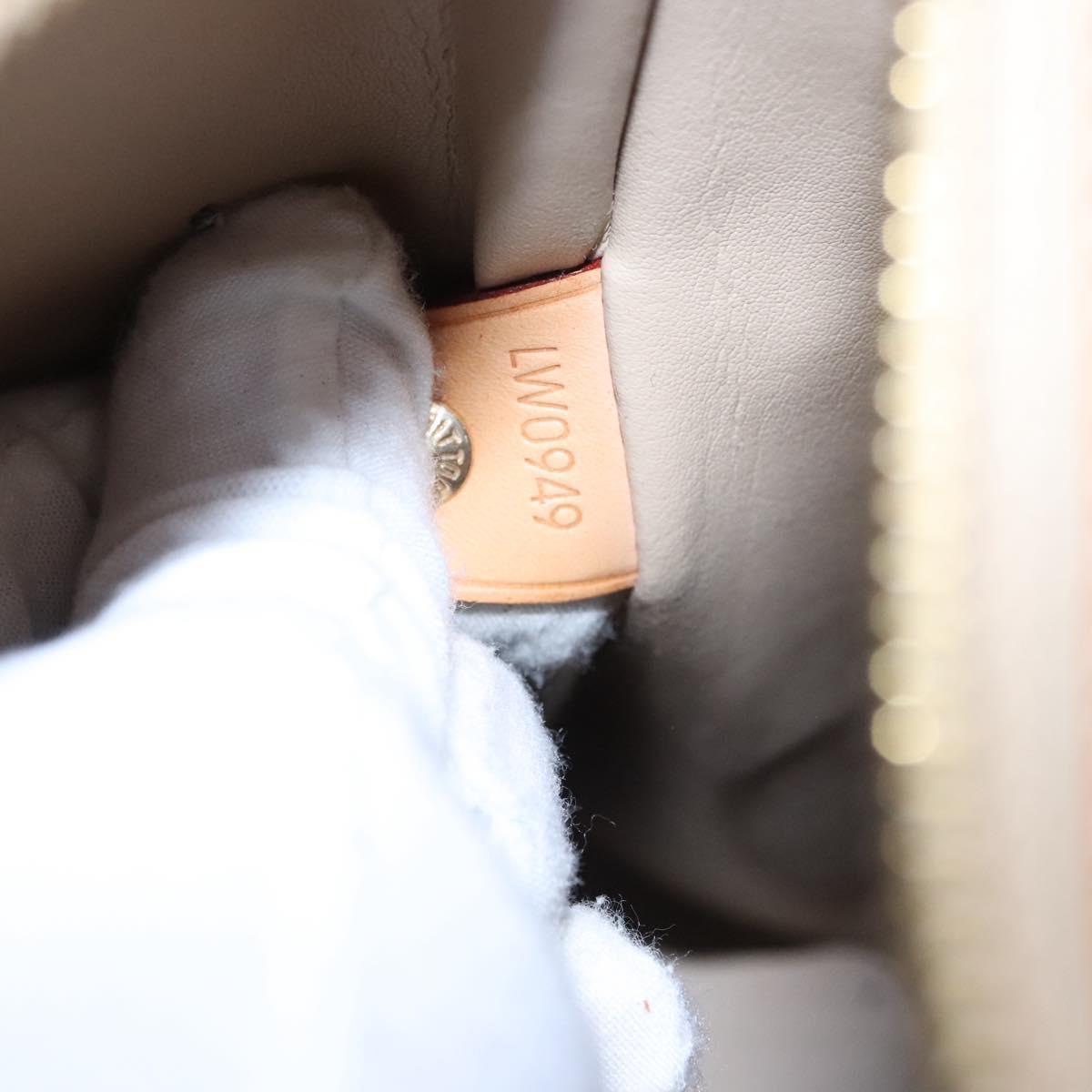 LOUIS VUITTON Monogram Vernis Houston Hand Bag Beige M91004 LV Auth BA742