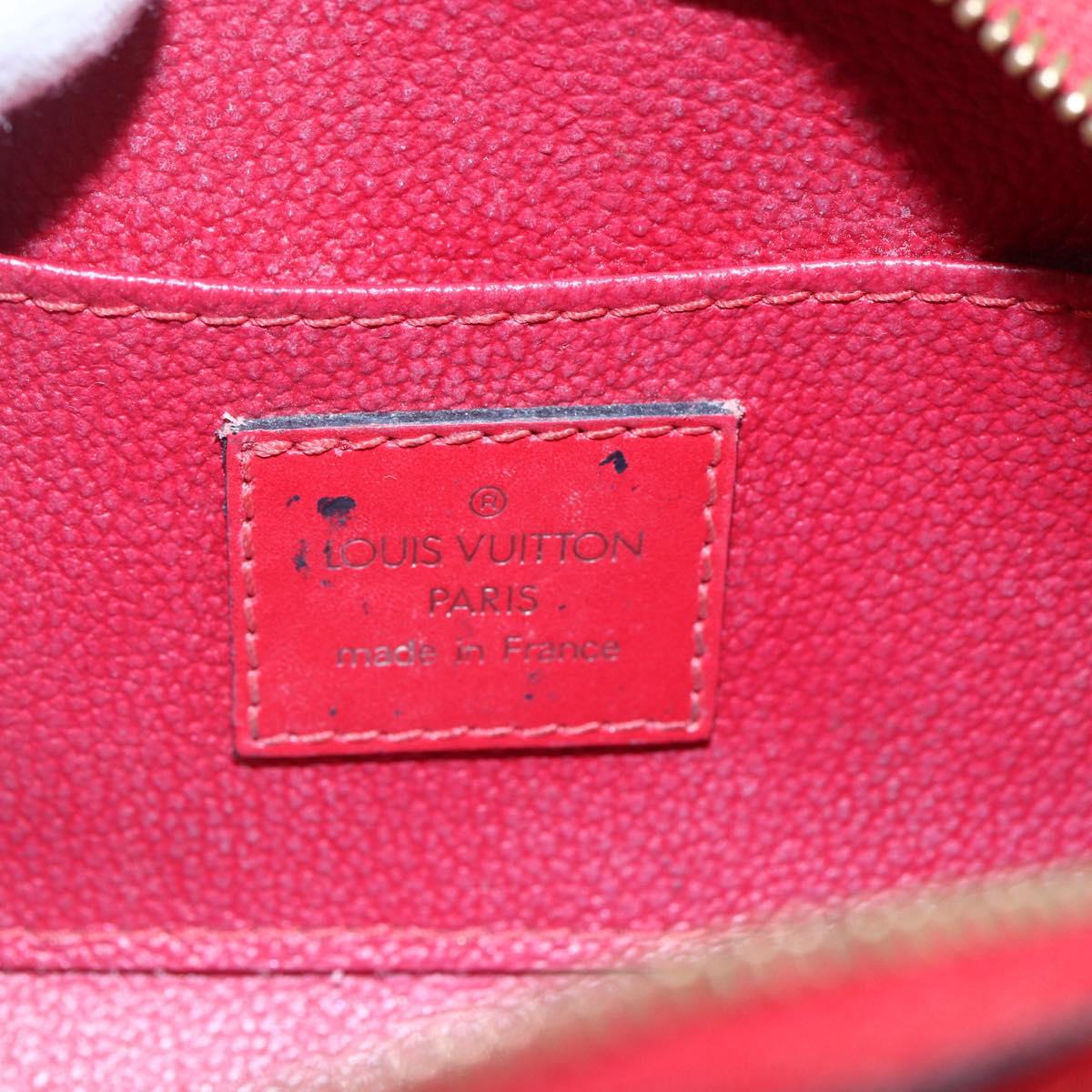 LOUIS VUITTON Epi Dauphine PM Pouch Castilian Red M48447 LV Auth BA7421