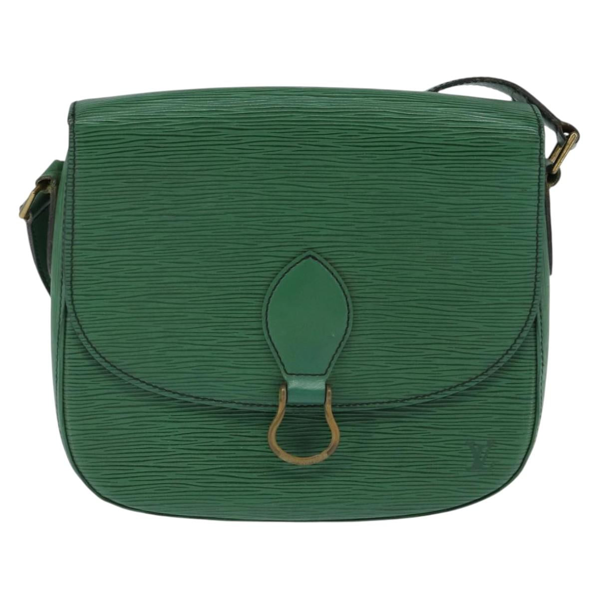 LOUIS VUITTON Epi Saint Cloud GM Shoulder Bag Green M52194 LV Auth BA7423