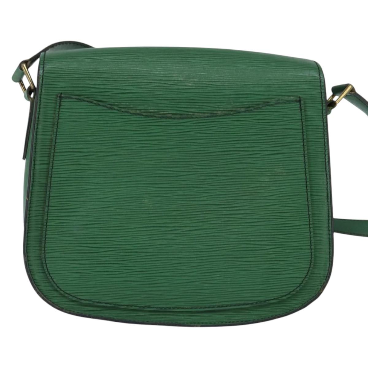 LOUIS VUITTON Epi Saint Cloud GM Shoulder Bag Green M52194 LV Auth BA7423