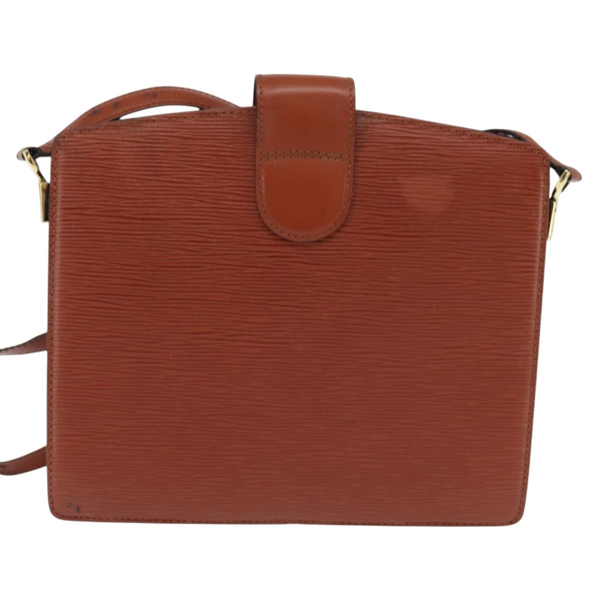 LOUIS VUITTON Epi Capuchin Shoulder Bag Brown M52343 LV Auth BA7425