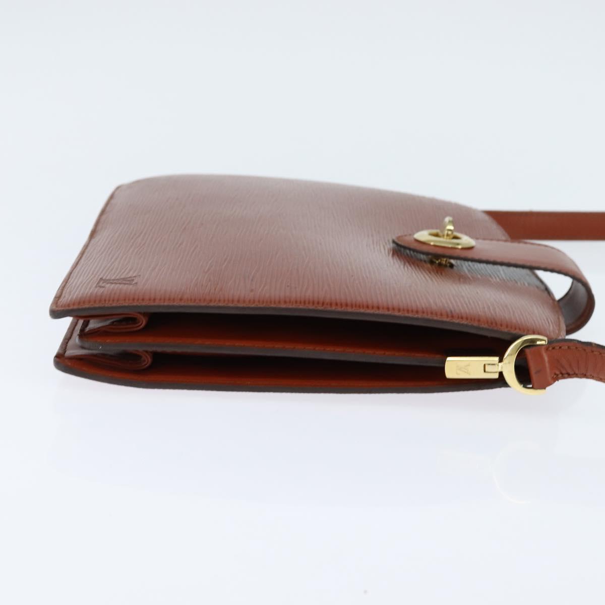 LOUIS VUITTON Epi Capuchin Shoulder Bag Brown M52343 LV Auth BA7425