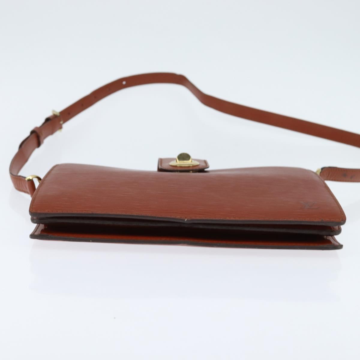 LOUIS VUITTON Epi Capuchin Shoulder Bag Brown M52343 LV Auth BA7425