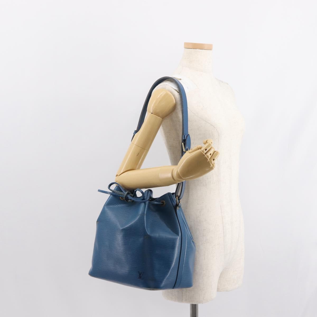 LOUIS VUITTON Epi Petit Noe Shoulder Bag Blue M44105 LV Auth BA7430