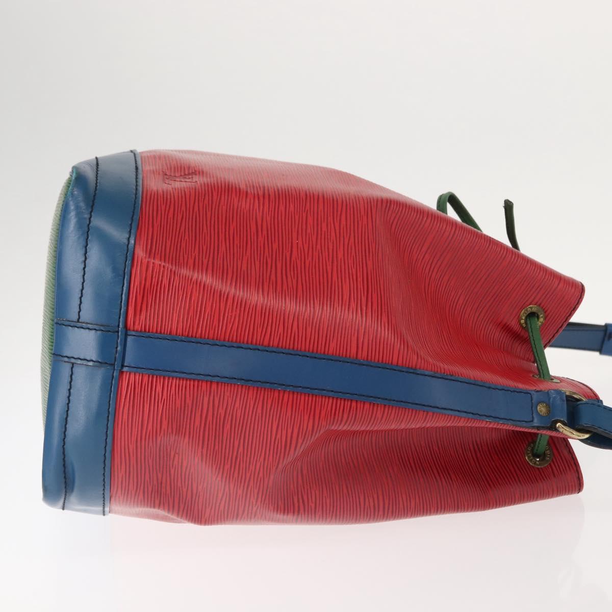 LOUIS VUITTON Epi Tricolor Noe Shoulder Bag Green Blue Red M44084 LV Auth BA7431