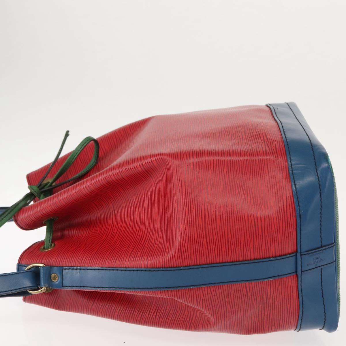LOUIS VUITTON Epi Tricolor Noe Shoulder Bag Green Blue Red M44084 LV Auth BA7431