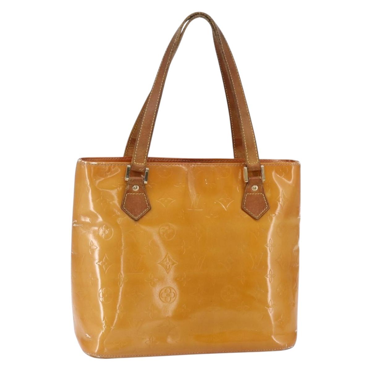 LOUIS VUITTON Monogram Vernis Houston Hand Bag Rose M91054 LV Auth BA7433