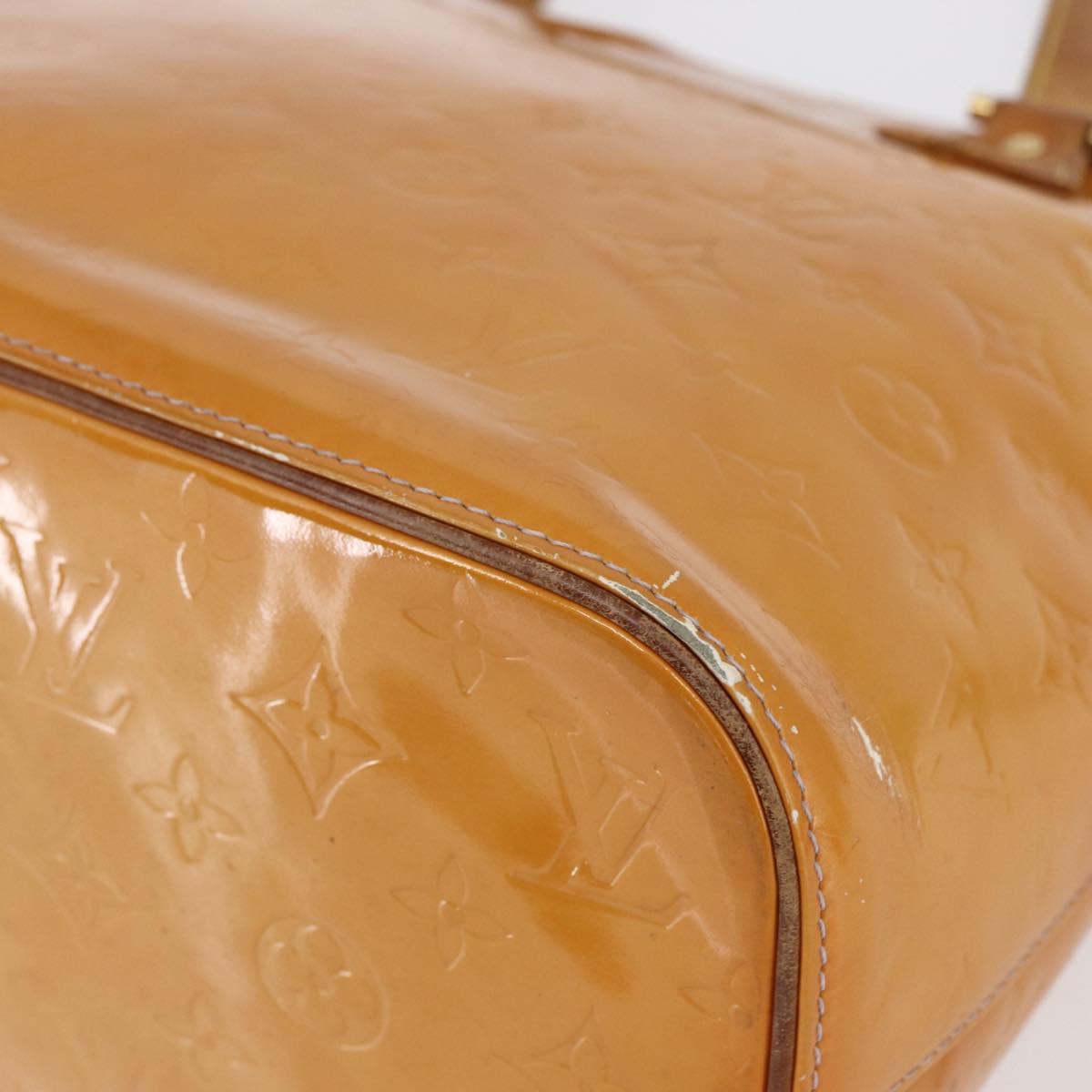 LOUIS VUITTON Monogram Vernis Houston Hand Bag Rose M91054 LV Auth BA7433