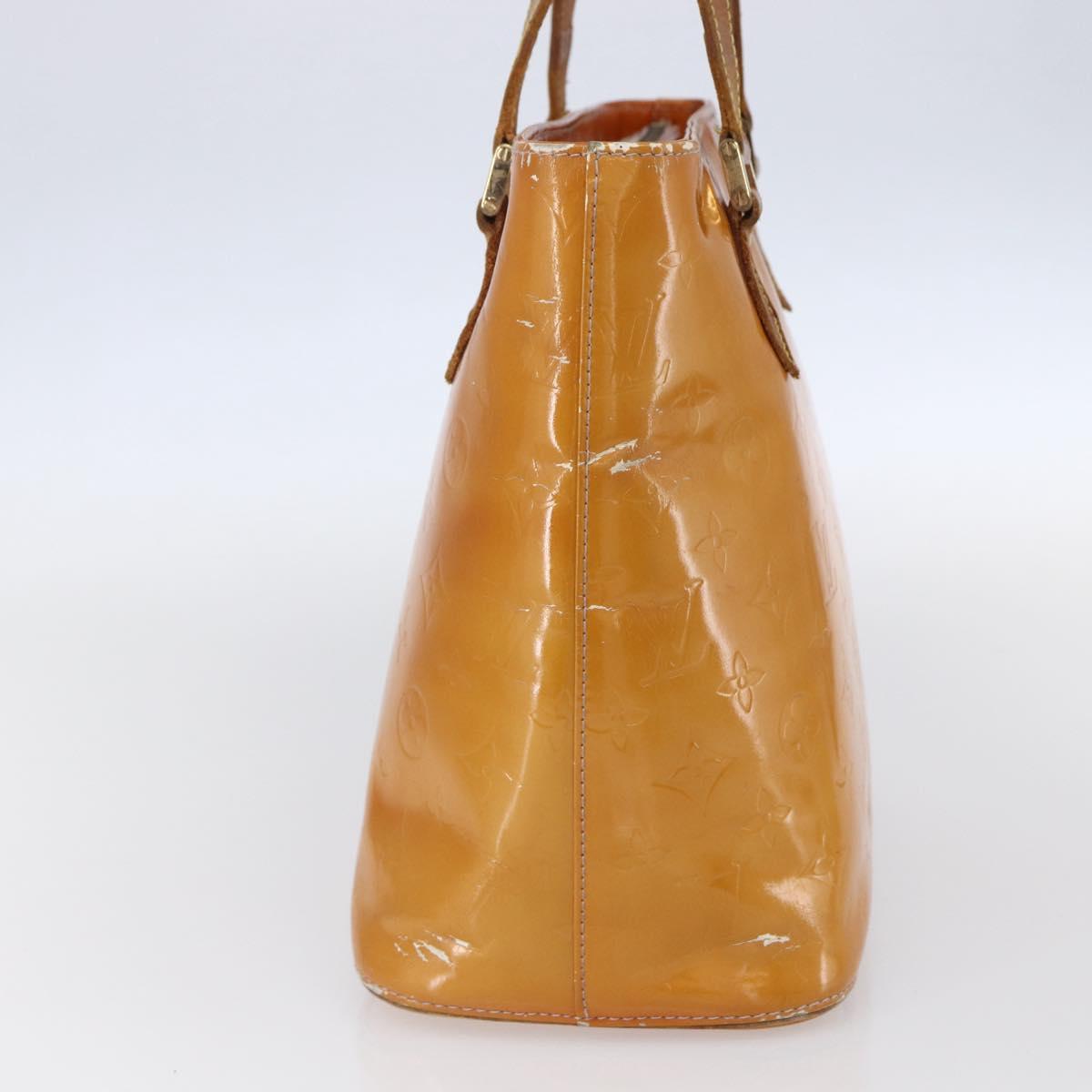 LOUIS VUITTON Monogram Vernis Houston Hand Bag Rose M91054 LV Auth BA7433