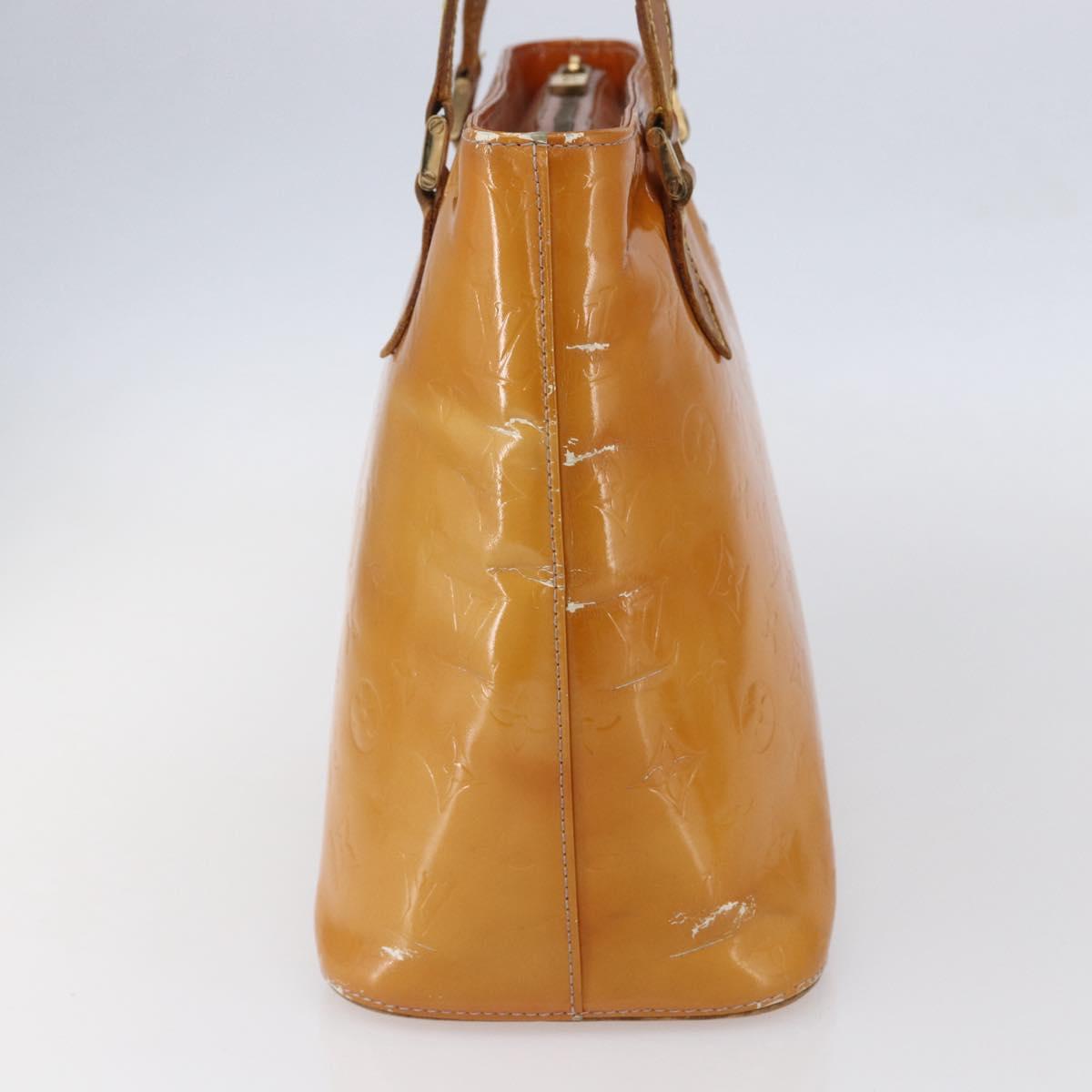 LOUIS VUITTON Monogram Vernis Houston Hand Bag Rose M91054 LV Auth BA7433
