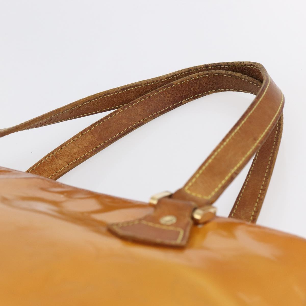 LOUIS VUITTON Monogram Vernis Houston Hand Bag Rose M91054 LV Auth BA7433