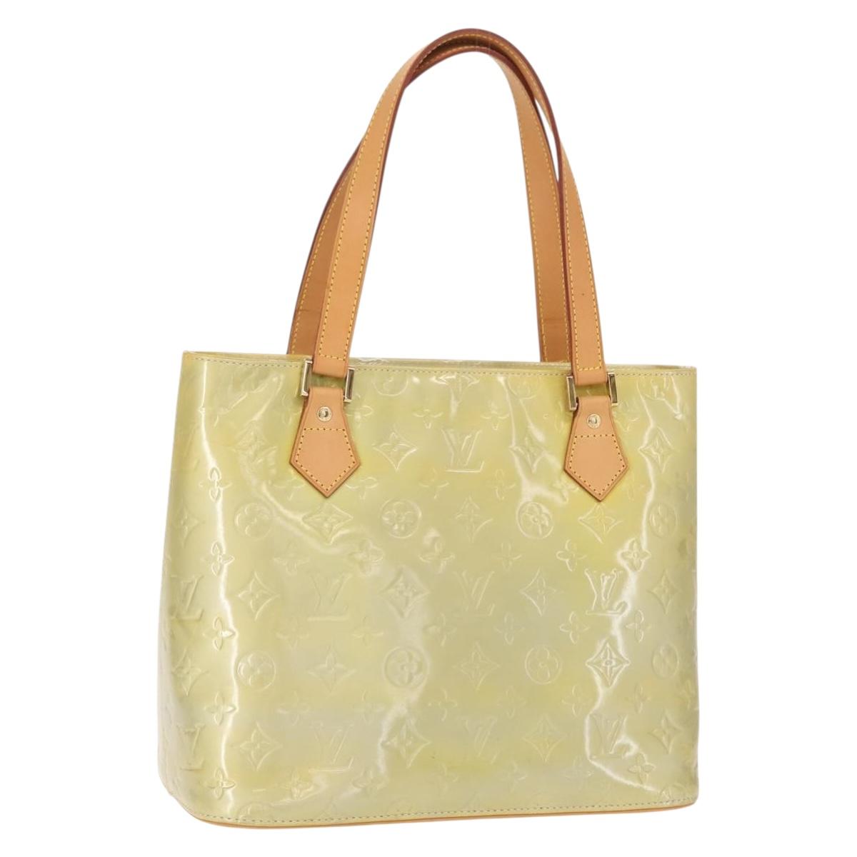 LOUIS VUITTON Monogram Vernis Houston Hand Bag Gris M91053 LV Auth BA7434