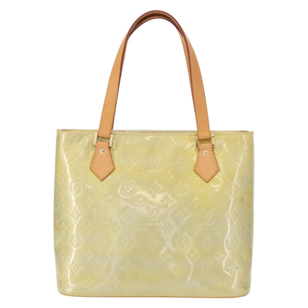 LOUIS VUITTON Monogram Vernis Houston Hand Bag Gris M91053 LV Auth BA7434
