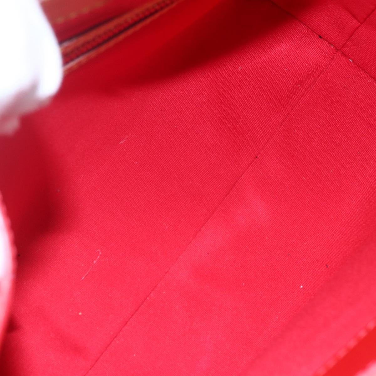 LOUIS VUITTON Monogram Vernis Reade PM Hand Bag Red Rouge M91088 LV Auth BA7437