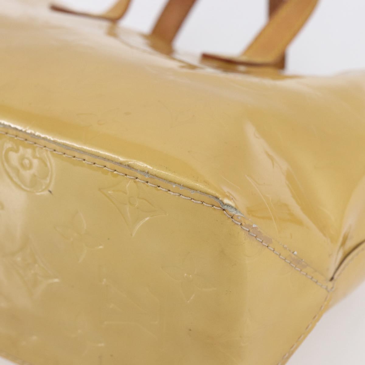 LOUIS VUITTON Monogram Vernis Reade PM Hand Bag Beige M91334 LV Auth BA7438