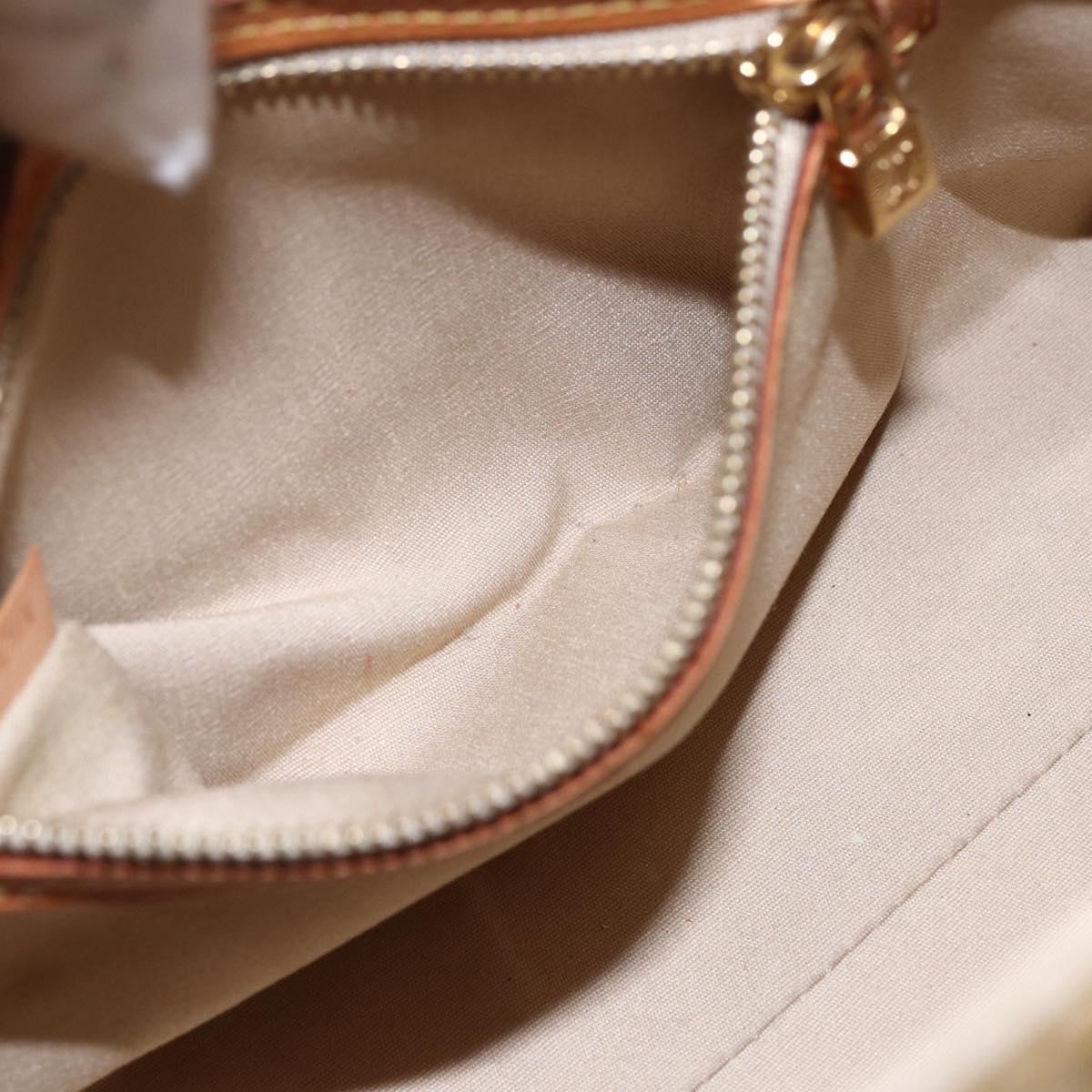 LOUIS VUITTON Monogram Vernis Reade PM Hand Bag Beige M91334 LV Auth BA7438