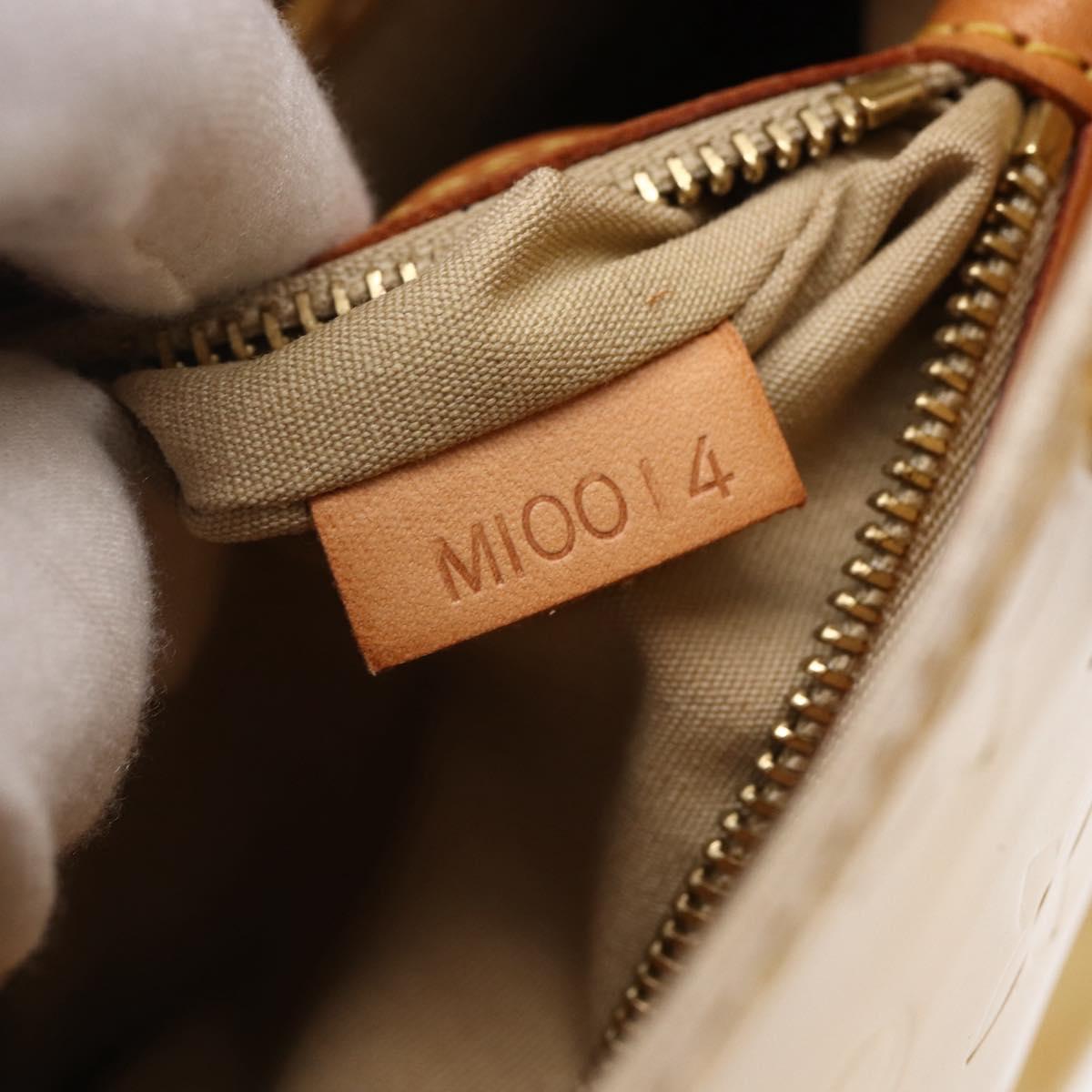 LOUIS VUITTON Monogram Vernis Reade PM Hand Bag Beige M91334 LV Auth BA7438