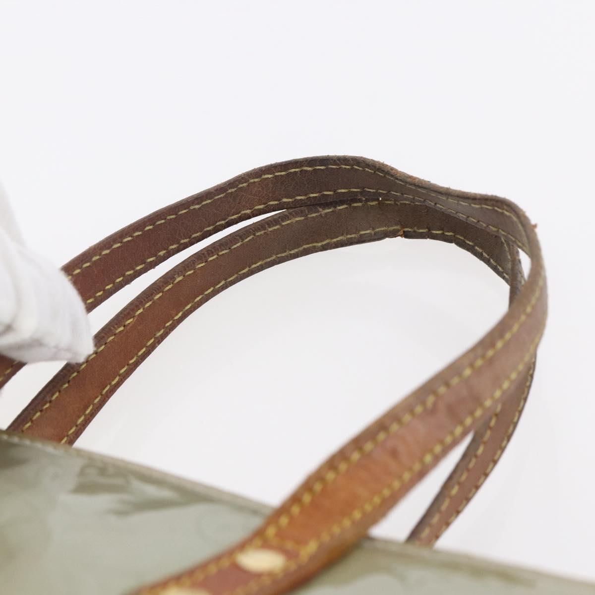 LOUIS VUITTON Monogram Vernis Reade MM Hand Bag Gris M91142 LV Auth BA7439