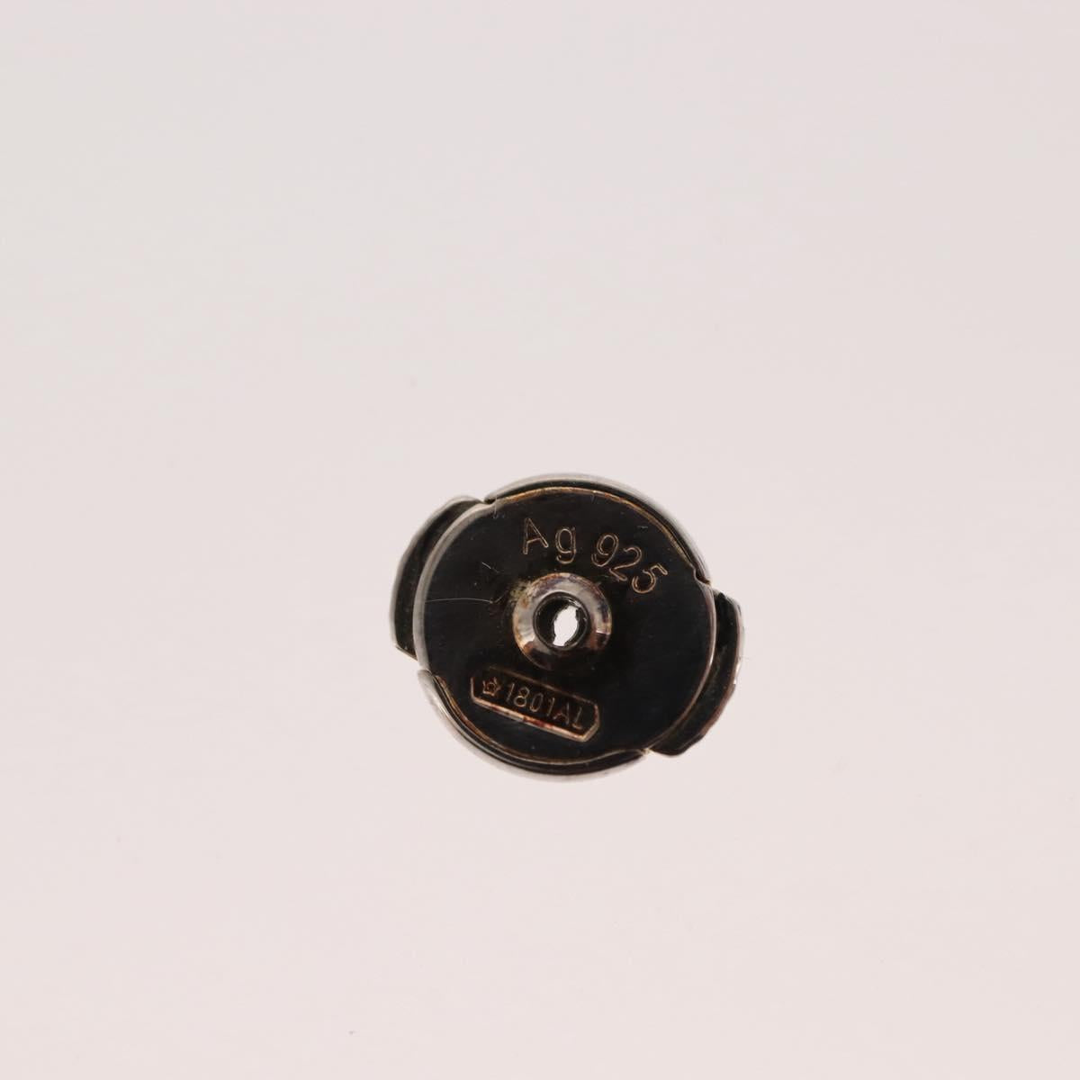 LOUIS VUITTON Lockit Learn Earring metal Silver Q16091 LV Auth BA7450