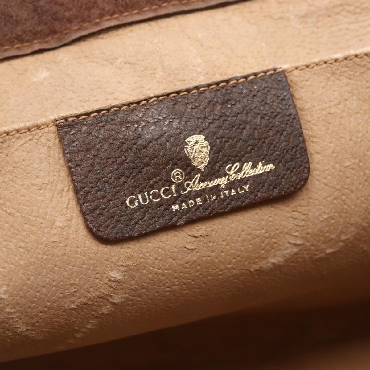 GUCCI GG Supreme Web Sherry Line Clutch Bag PVC Beige Gold 89 01 033 Auth BA7453