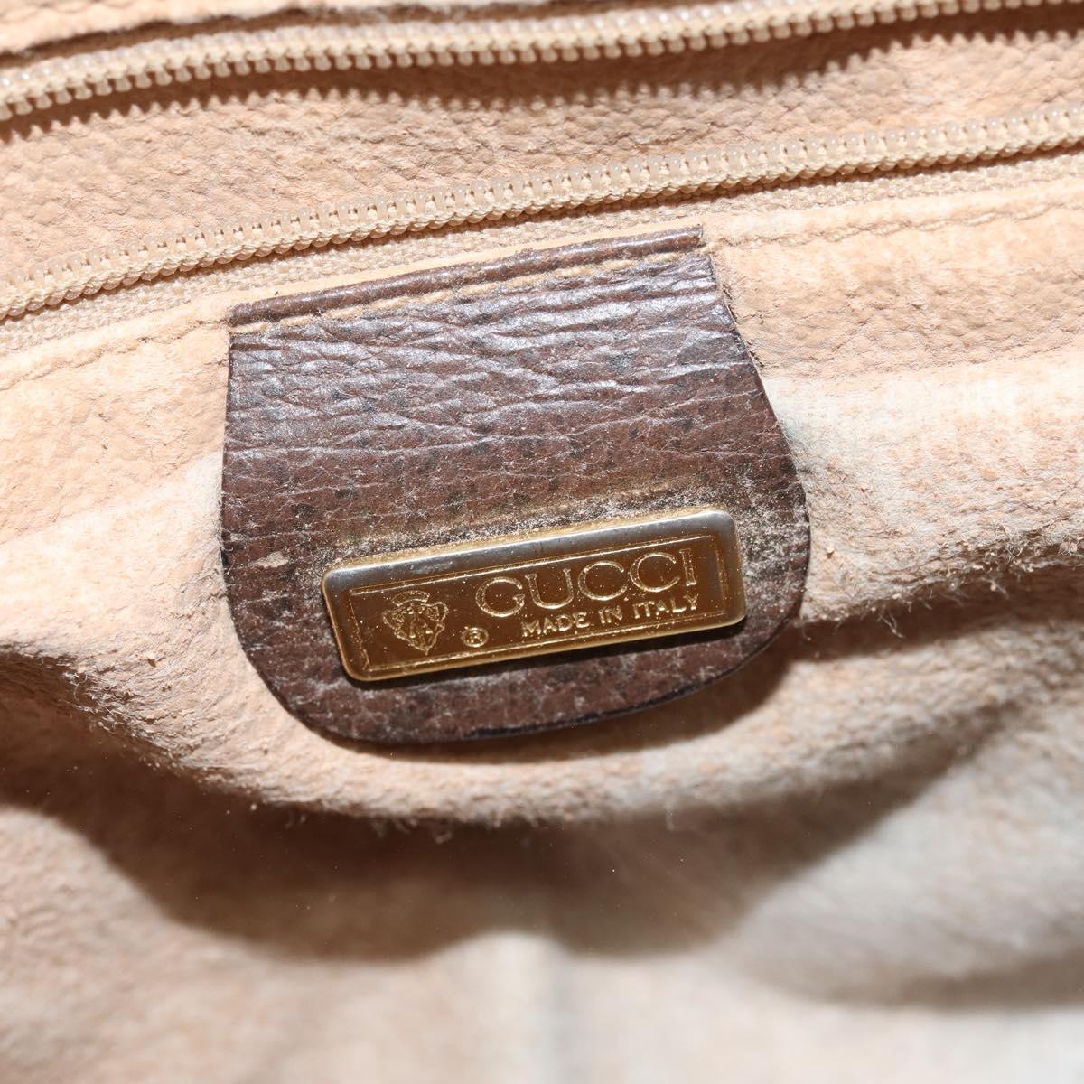 GUCCI GG Supreme Web Sherry Line Bag PVC Beige Gold 001 58 0918 Auth BA7459