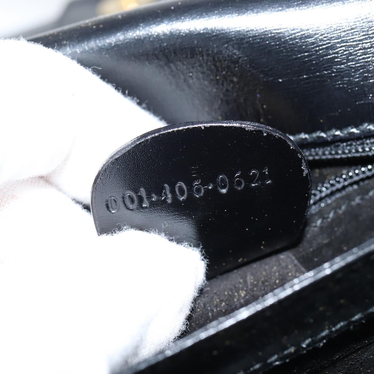 GUCCI Shoulder Bag Leather Black Gold 001 406 0621 Auth BA7466