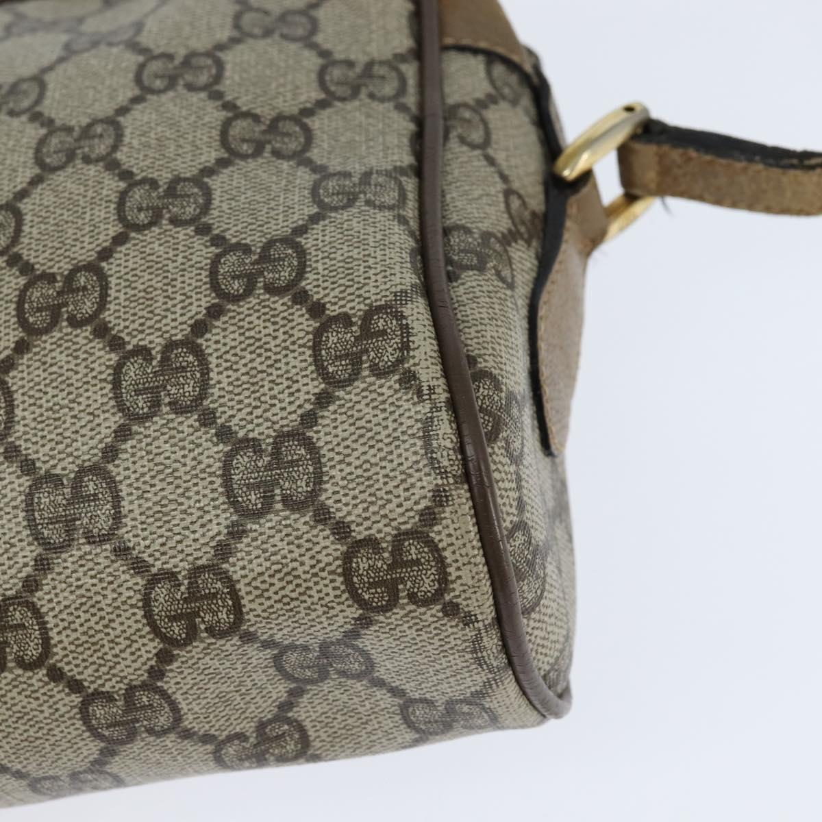 GUCCI GG Supreme Web Sherry Line Bag PVC Beige Gold 56 02 004 Auth BA7480