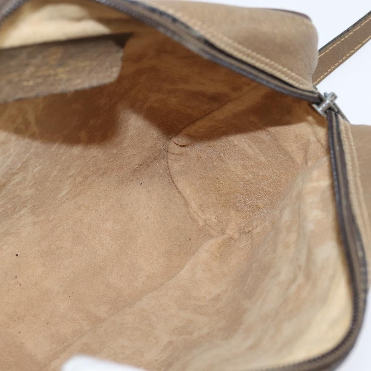GUCCI GG Supreme Web Sherry Line Bag PVC Beige Gold 56 02 004 Auth BA7480