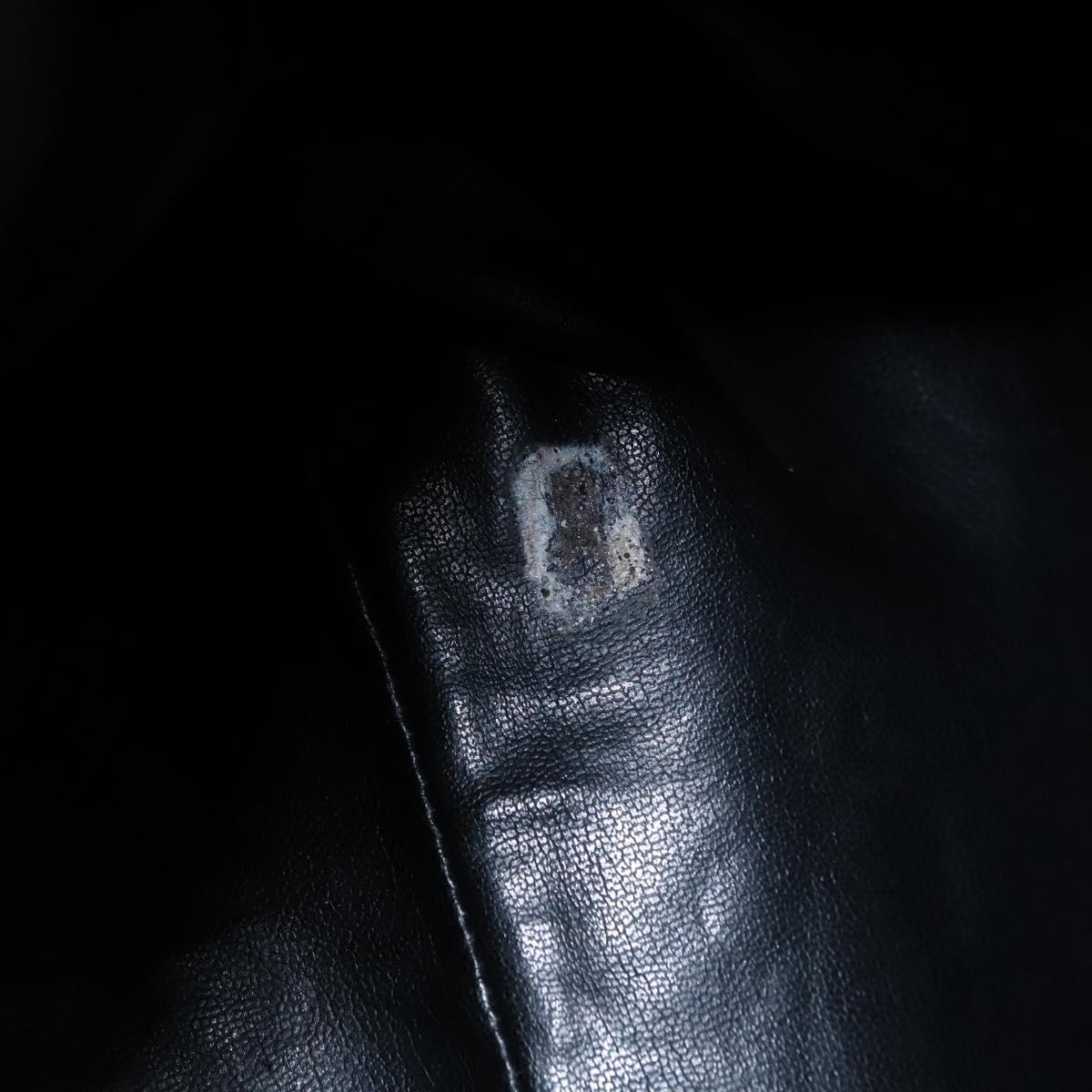 CHANEL Lamb Skin Matelasse Backpack Black Gold CC Auth BA7489