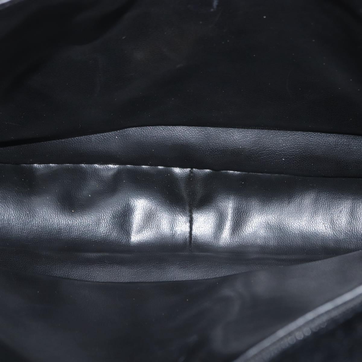 CHANEL Tote Bag Caviar Skin Black Gold CC Auth BA7490