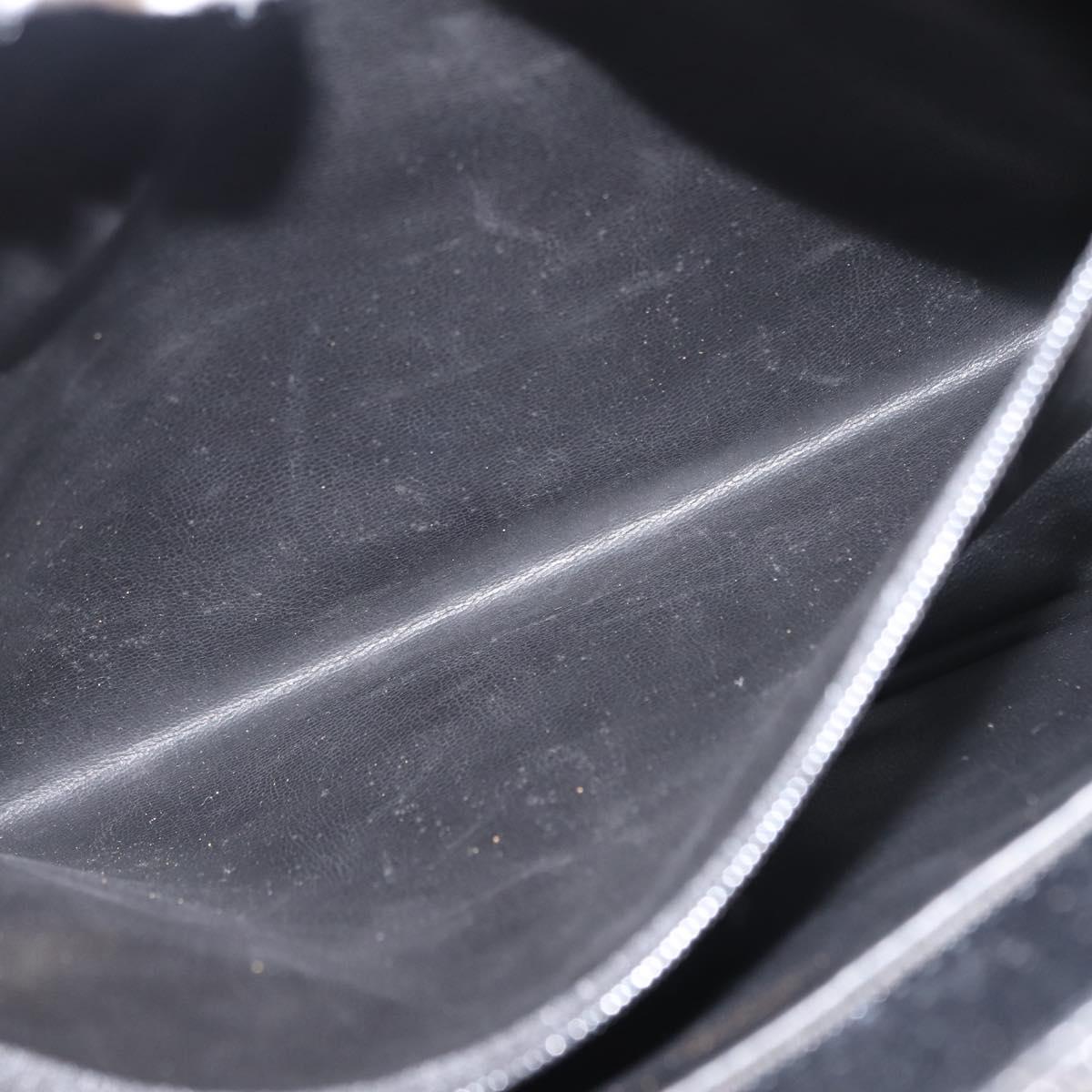 CHANEL Tote Bag Caviar Skin Black Gold CC Auth BA7490