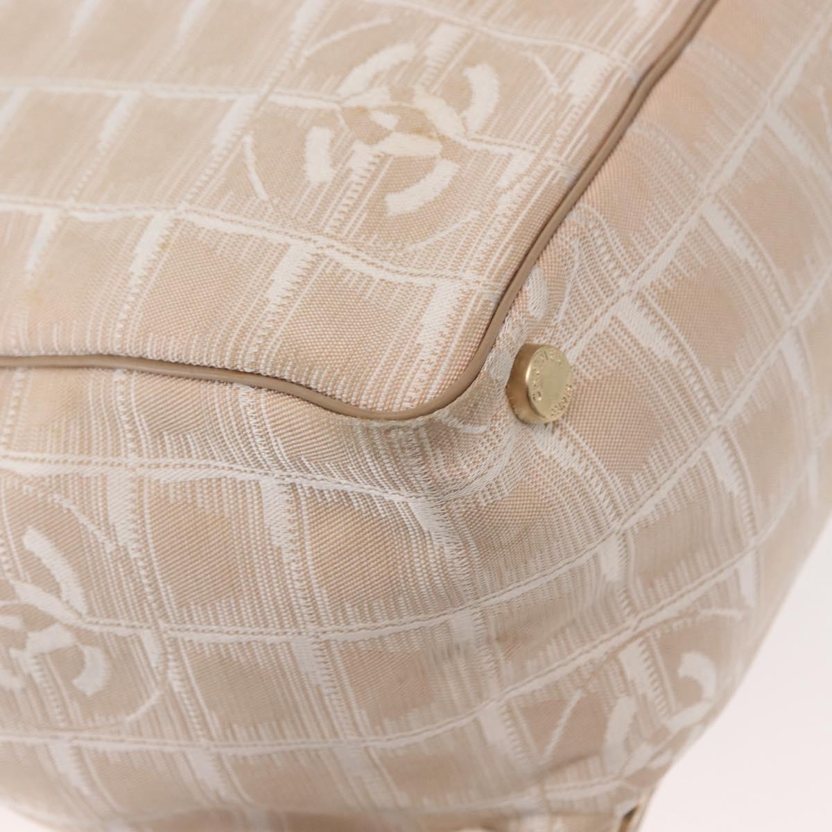 CHANEL New Travel Line Tote Bag Nylon Pink gold CC Auth BA7492