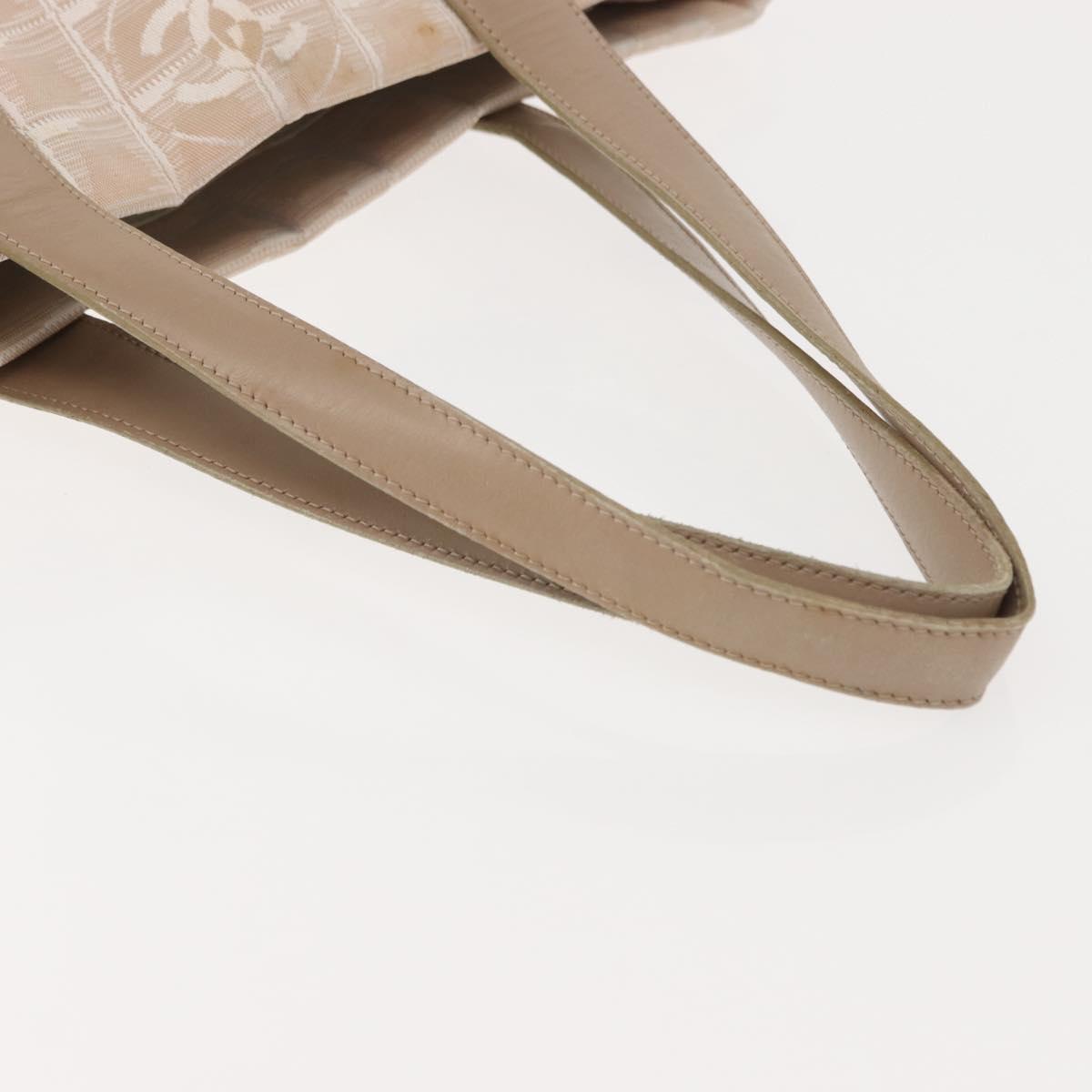 CHANEL New Travel Line Tote Bag Nylon Pink gold CC Auth BA7492