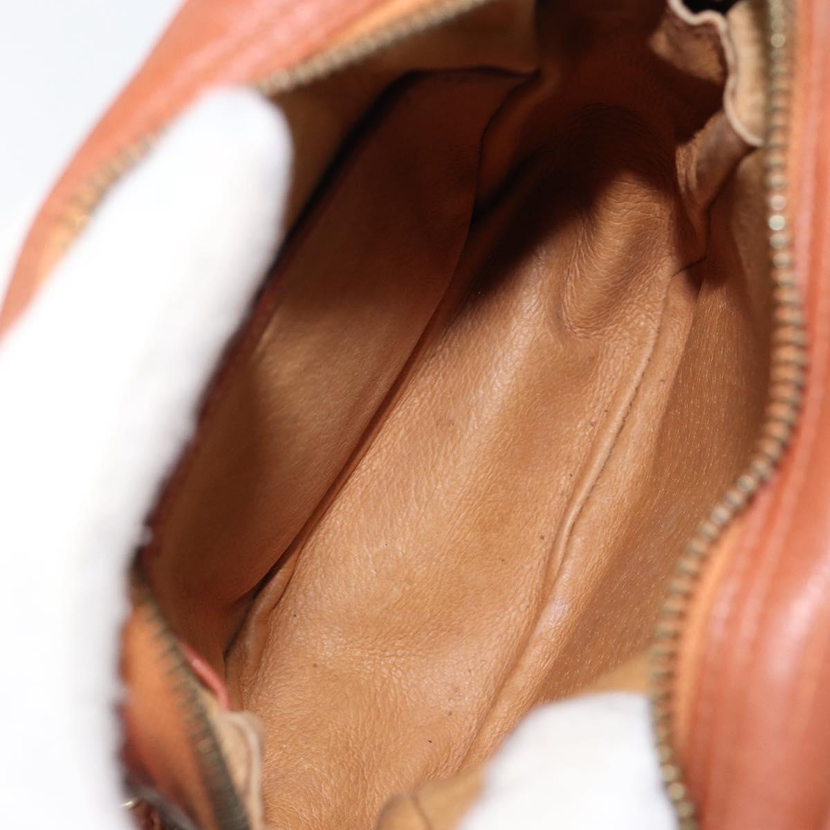 MCM Logogram Vicetos Shoulder Bag PVC Leather Brown Gold Auth BA7515