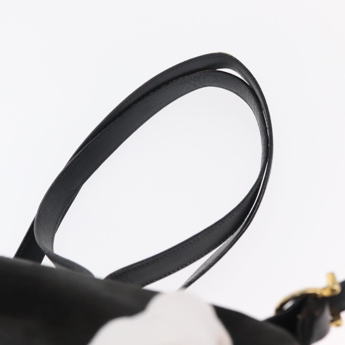 Salvatore Ferragamo Vala Backpack Leather Black Gold Auth BA7527