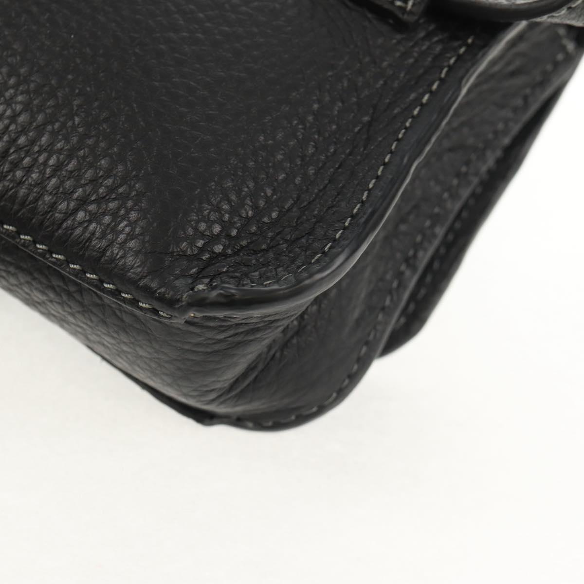 Chloe Mercy Waist Bag Leather Black Gold Auth BA7541