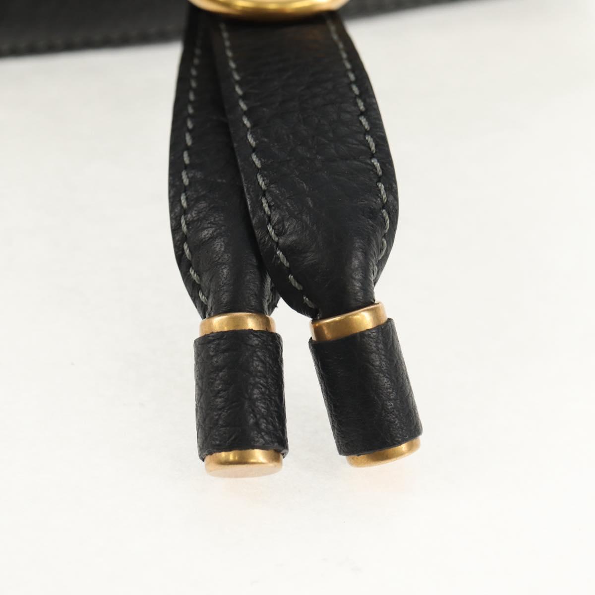 Chloe Mercy Waist Bag Leather Black Gold Auth BA7541