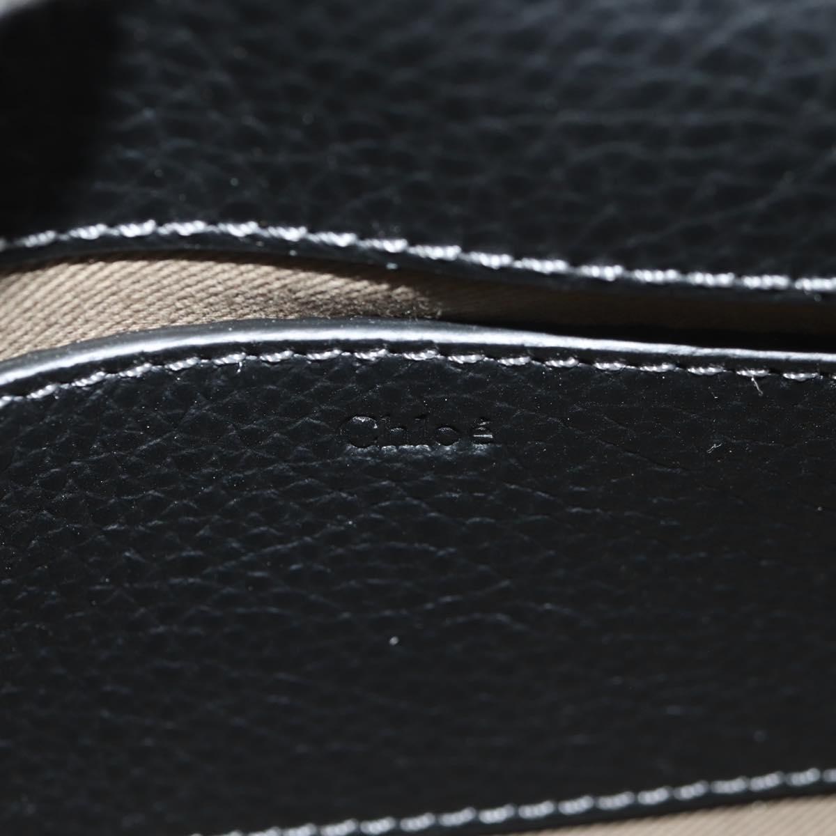 Chloe Mercy Waist Bag Leather Black Gold Auth BA7541