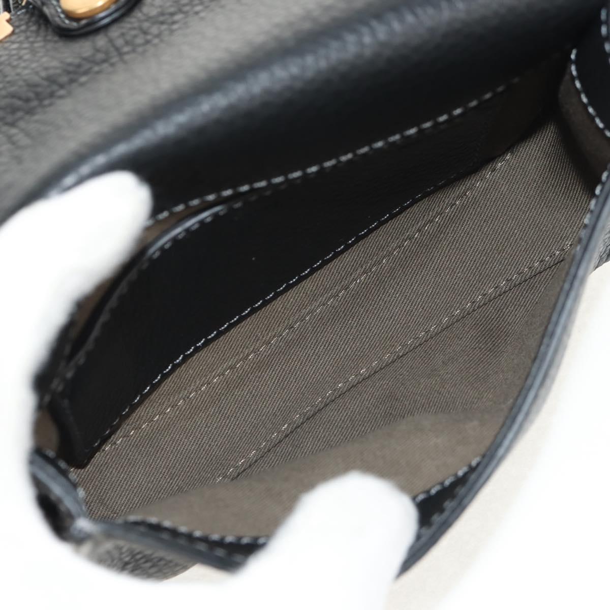 Chloe Mercy Waist Bag Leather Black Gold Auth BA7541