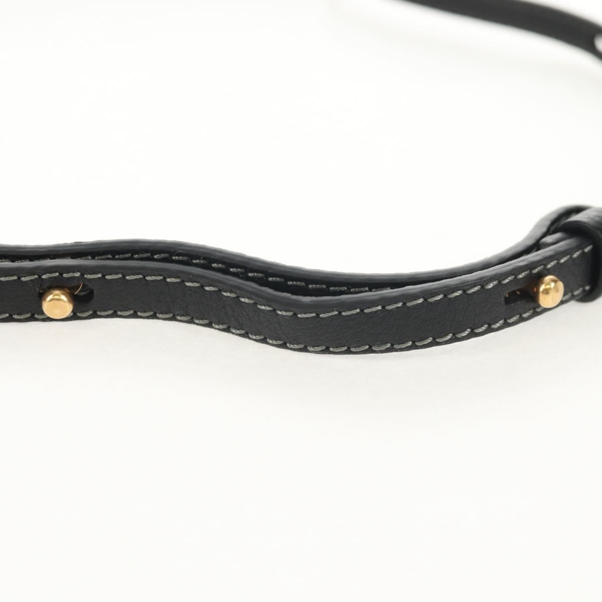 Chloe Mercy Waist Bag Leather Black Gold Auth BA7541