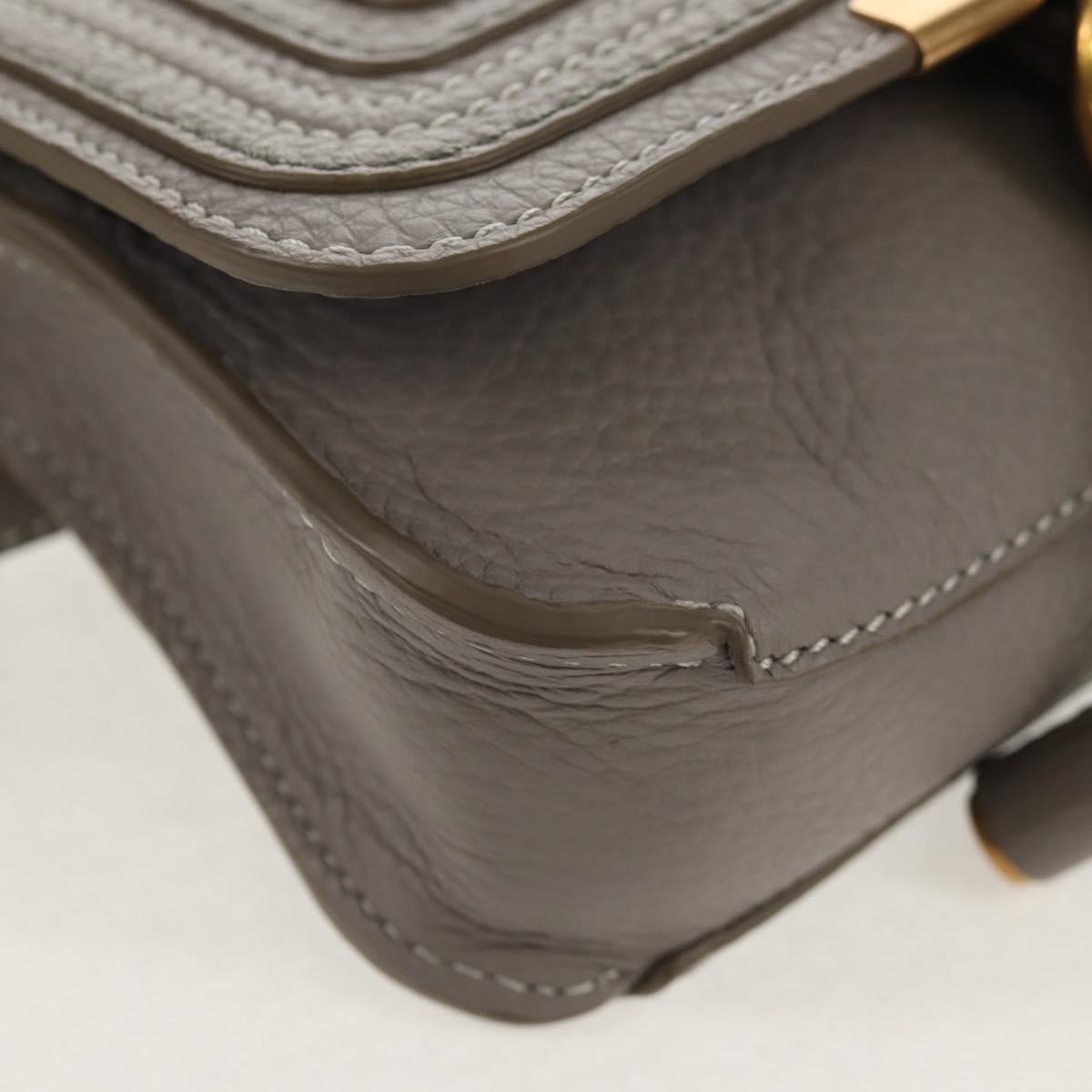 Chloe Mercy Waist Bag Leather Gray Gold Auth BA7542