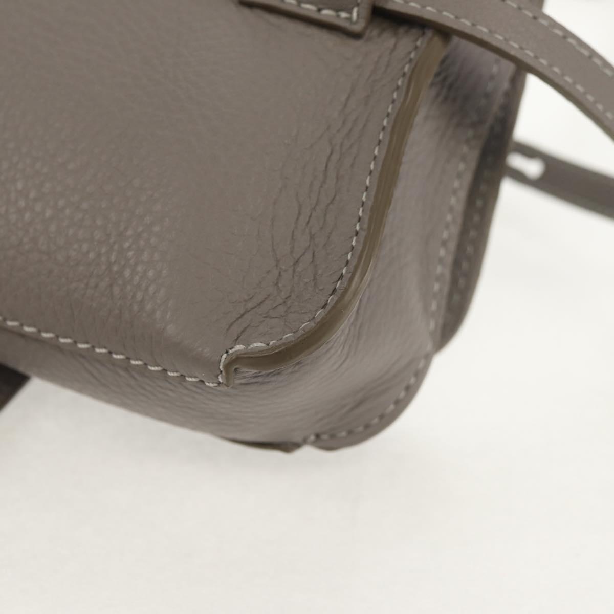 Chloe Mercy Waist Bag Leather Gray Gold Auth BA7542