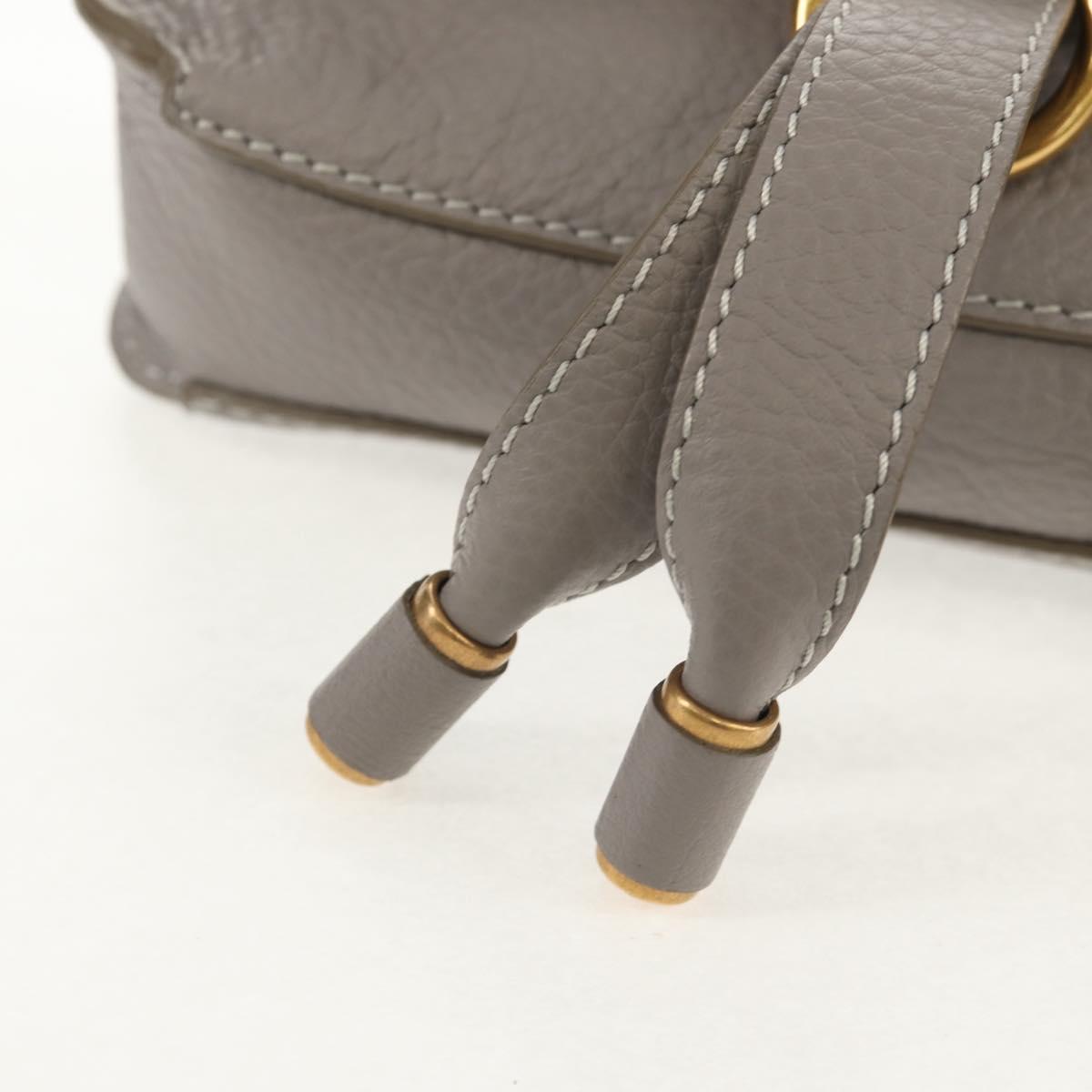 Chloe Mercy Waist Bag Leather Gray Gold Auth BA7542