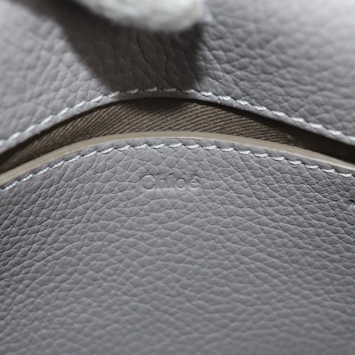 Chloe Mercy Waist Bag Leather Gray Gold Auth BA7542